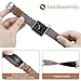SKYLET Leather Bands Compatible with Apple Watch Band 49mm 45mm 44mm 42mm 41mm 38mm 40mm Men for iWatch Ultra SE Series 8 7 6 5 4 3 2 1, Classic Canvas Fabric Leather Straps for Women with Metal Clasp