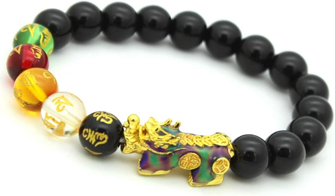 Amazon.com: Homelavie Feng Shui Bead Bracelet 10mm Natural Stone Mantra