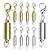 CrazyPiercing Magnetic Jewelry Clasp, 10pcs Silver Color Tone/Gold Color Tone Magnetic Lobster Clasp, Magnetic Clasps Converter for Necklace Bracelet Anklet Chains (Mix Color)