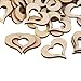 Pixnor 50pcs 30mm Slices for DIY Crafts Wedding Decor Blank Heart Embellishments