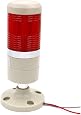 Industrial LED Signal Tower Light With Buzzer - Red Continuous Warning Light, DC 24V