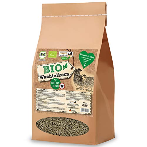 WachtelGold ProNatur-Wachtelkorn 10kg - Wachtelfutter Pellets - Bio Legekorn Biofutter