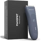MANSPOT Manscape Groin &amp; Body Hair Trimmer for Men，Men's Shaving Sets | Hypoallergenic Ceramic Blade, Electric Shaver for Chest, Legs, Underarms &amp; Private Area, IPX7 Waterproof, Wet/Dry Use