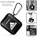 Punswan for Airpods 1&2 Case, Cute 3D Luxury Character Soft Silicone Stylish Cover, Sport Fun Cool Keychain Style Design Skin, Cases with Lanyard Chain,for Girls Kids Boys Men Air pods (Black Adi)