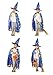 Teddy Spirit Halloween Costumes Witch Wizard Cloak with Hat for Kids Boys Girls (Blue)