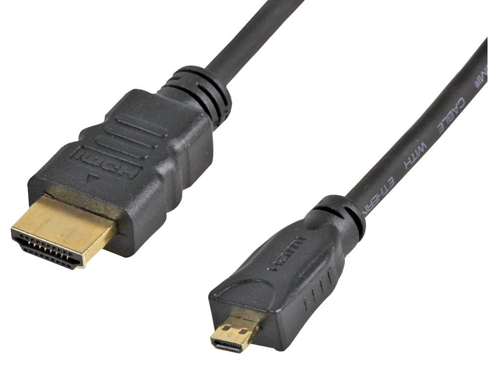 PRO SIGNAL PSG91701 High Speed 4K UHD HDMI Lead, Male to Micro D Male, 1m Black