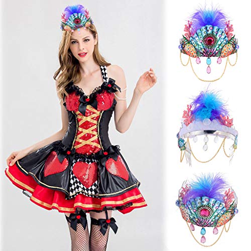 image for MIS1950s Adjustable Feather Marine Shell Coral Series Headband Lady Co