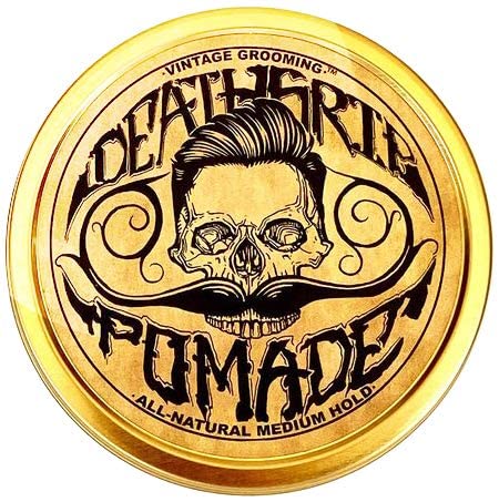 Hair Pomade For Men Grooming Styling Hair or Beard with Beeswax Medium Hold & Shine Like Gel Mousse Cream Or Grease 2oz or 60ml Natural Handmade in USA Citrus Scented & Essential Oils By Death Grip