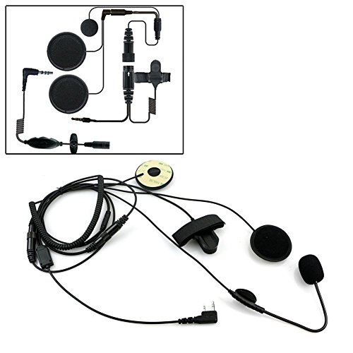 LIYUDL Full Face Close Helmet Motorcycle Earpiece Headset For Baofeng UV5R UV-B5 Radio