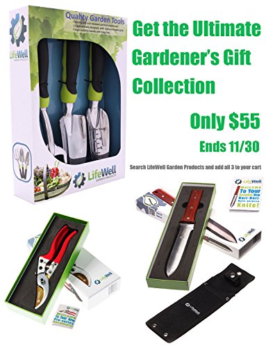 LifeWell Garden Products Heavy Duty Bypass Pruning Shears Spring Sale Ergonomic Garden Pruners with Titanium Coated SK5 Steel Blades