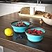 Collapsible Colander - Over the kitchen sink strainer - Silicone Kitchen Strainer Set of 3-6 quart,3 Quart and 2 Quart for Draining Pasta, Vegetable and Fruit(Blue)