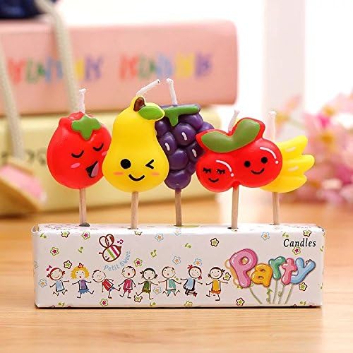 Cartoon Party Birthday Candles Handmade Creative Decoration Harmless Cute Novel Candles-Fruits