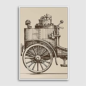 Framed Canvas Home Artwork Decoration Vehicle Canvas Wall Art for Living Room, Bedroom - 16x24 inches