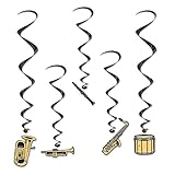 Beistle Musical Instruments Whirls, 27 to 41 1/2-Inch, Gold/Black