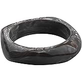 SCRDPRAD Colorful Acrylic Resin Bangle Bracelet Wristbands Tortoiseshell Acetate Plate Cuff Bracelet Vintage Chunky Wide Irregular Geometric Punk Cool Plastic Jewelry for Women