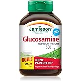 Jamieson Glucosamine 500 mg Caplets, Bonus Size, Provides Joint Pain Relief Associated with Osteoarthritis, and Cartilage Det
