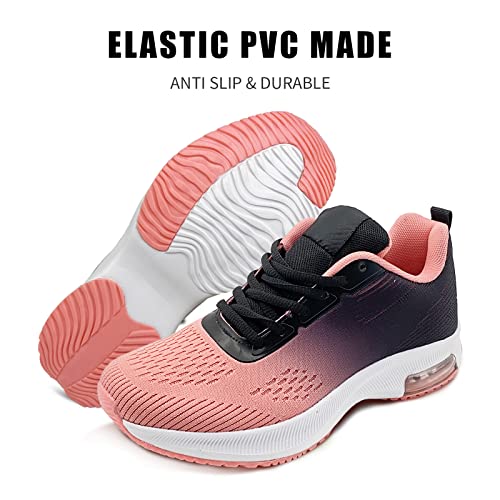 Shoeict Women\'s Air Athletic Running Shoes Breathable Tennis Walking Shoes Sport Gym Jogging Lightweight Fashion Sneakers Pink Size 6