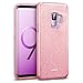 ESR Makeup Glitter Case Compatible for The Samsung Galaxy S9, Glitter Sparkle Bling Case Protective Cover [Three Layer][Supports Wireless Charging] for Galaxy S9 5.8 inch, Pink(Released in 2018)