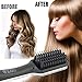 2019 Ionic Beard Straightener Comb, Electrical Heated Irons Hair Straightening Brush for man and women with Faster Heating, PTC Ceramic Technology, Auto Temperature Lock, Anti Scald (black+white)