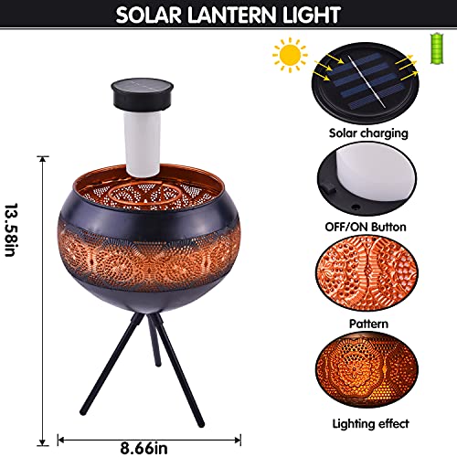 thumbnail image 2 of Solar Dancing Flame Lanterns - Flickering LED Outdoor Lights With USB Charging, 1-4 Pack Options 2 of 14