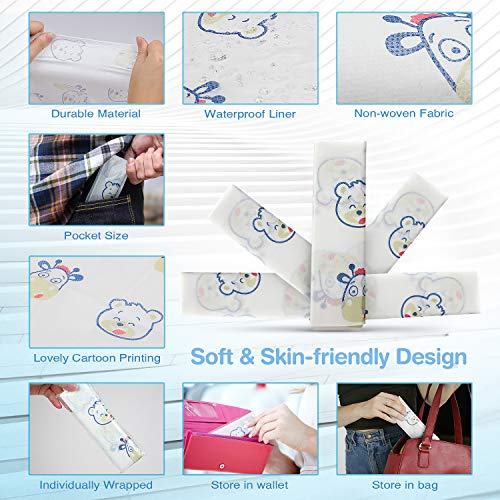 Disposable Toilet Seat Covers Extra Large 20 Packs Perfect for Adults and Kids Potty Training with Individually Wrapped Home Travel Use (Cartoon)