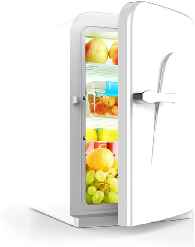 MMM 16L Car Mini Fridge 12v 220v Household Small Refrigerator Student Dormitory Medicine Breast Milk Refrigerator Refrigeration Small Refrigerator @ (color : White)