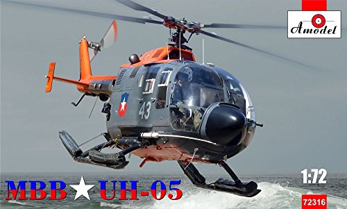 PLASTIC MODEL BUILDING MBB UH-05 HELICOPTER CHILEAN AIR FORCE 1/72 AMODEL 72316