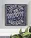 Gift Craft I Love You to The Moon Wall Plaque Chalkboard