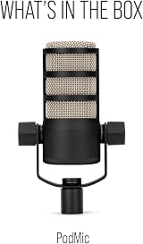 RØDE PodMic Dynamic Microphone with Integrated Swing Mount Black XLR view 8