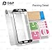 D&P Samsung S7 Edge 3D Curved Fit Tempered Glass Screen Protector Full Protection / High-Transparency / Anti-Fingerprint / / Anti-Bubbles / Anti-Scratch / Black[1+1 Pack]
