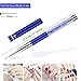 Ycyan 3Pcs Nail Art Liner Brush Pen Set (Size 7 mm,9 mm,11 mm) Rhinestone Handle Salon Using Nylon Hair Brushes