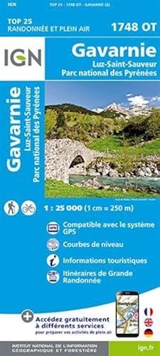Download IGN Gavarnie/Luz-St-Sauveur/Parc National des Pyrénées - Carte topographique PDF