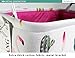 FANKANG Rectangular Laundry Basket Nursery Storage Fabric Storage Bin Storage,Gift Baskets (Flamingo)