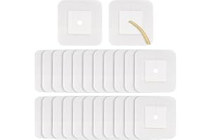 EASECARE 40 Pcs Feeding Tube Covers G Peg Tube Holder Split Drain Adhesive Bandages for Dialysis Catheter 4" x 4" Island Dressing Bordered Gauze Nuring Accessories