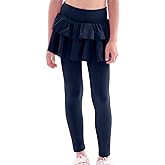 WELAKEN Kid Girls' Skirted Leggings Stretchy Athletic Workout Yoga Pants with Ruffle Skirt