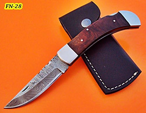 Poshland RZ-07 Custom Handmade Damascus Steel Straight Razor - Beautiful File Work on Handle