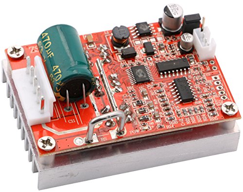 DC Brushless Motor Controller, Yeeco DC 6-50V 380W Brushless DC Motor Speed Regulator Control Module 12V 24V 36V 48V High Power BLDC Speed Motor Controller Driver Board with Heat Sink
