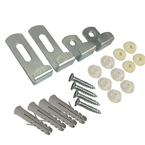 MIRROR CLIP SET ADJUSTABLE SET OF 4 WITH FIXINGS AND INSTRUCTIONS ( 1
