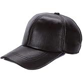 Sandy Ting Leather Baseball Cap Cool Hats Adjustable Unisex Ball Cap