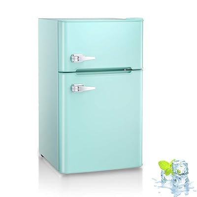 Kismile 3.2 Cu ft Double Door Compact Refrigerator