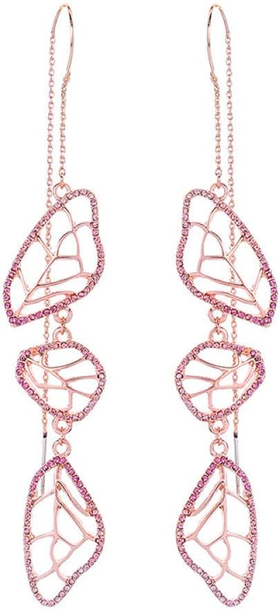 CYJERSHI Earrings Fringed Open Leaves Earrings, Simple Personality Long Earrings Gift