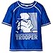 Star Wars Boys Swim Trunks and Rash Guard Set (5/6, Stormtrooper Blue)