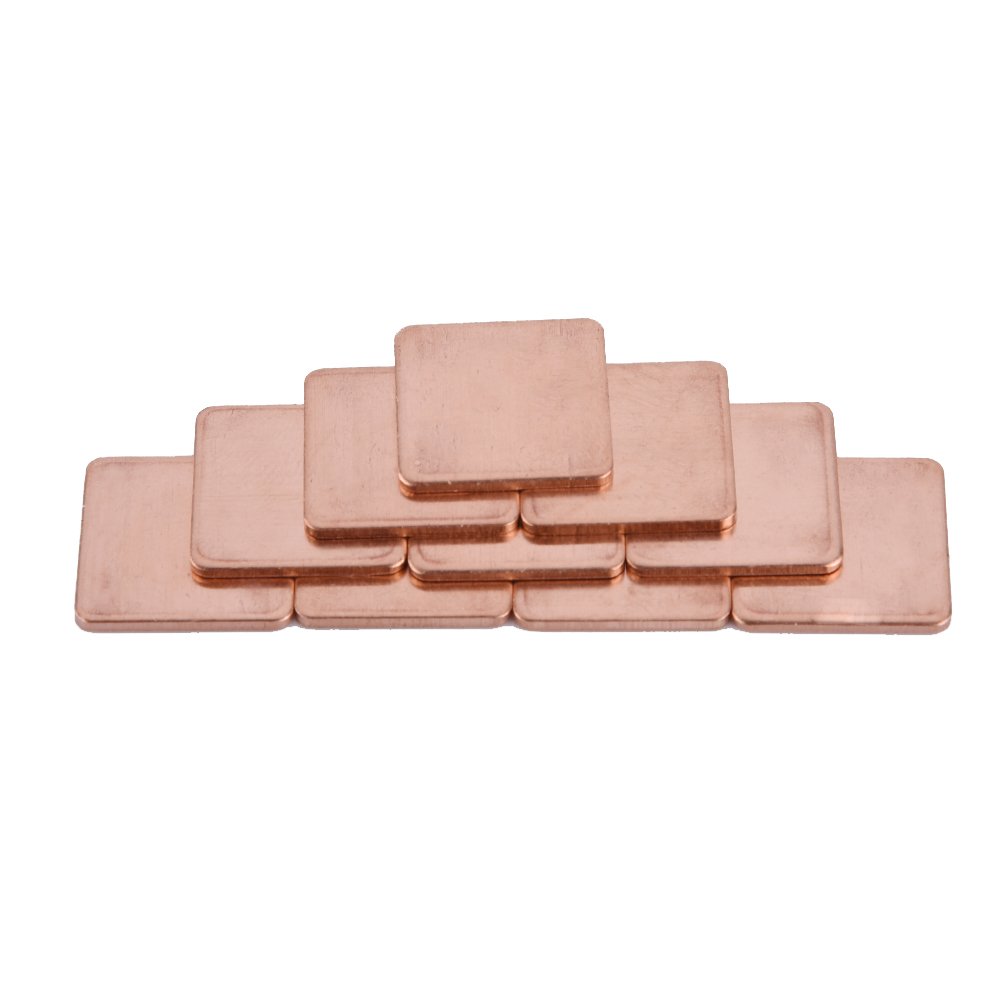 10 Pcs Copper Shim 20x20mm for Laptop, Desktop, Computer GPU & CPU Heatsink - High Thermal Conductivity Heat Pad