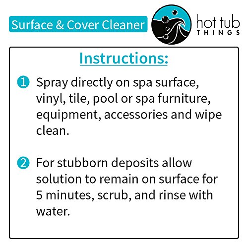 Hot Tub Things Surface & Cover Cleaner 32 Ounce - All-Purpose Cleaner for All Your Backyard Accessories