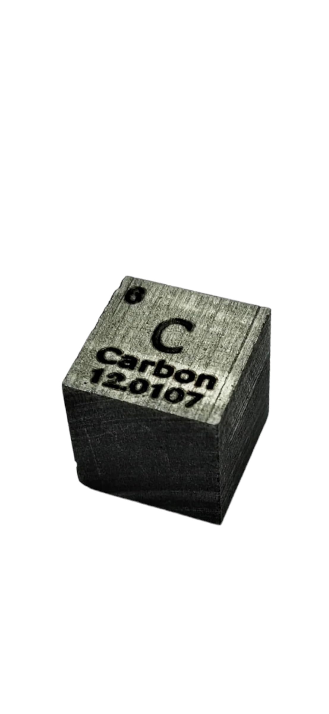 Metal Element Cubes - Laser Etched Density Cubes Set for a Periodic Table Collection of Elements (1, Carbon)