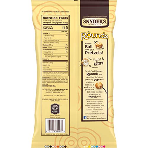 Snyder's of Hanover Pretzels, Rounds, Butter, 12 Oz Pricepulse