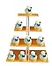 Eglaf Acrylic 4-Tier Square Gold Elegant Stacked Party Cupcake Stand, Dessert Holders Cupcake Tree - Tiered Cake Stand / Cupcake Tower (Square)
