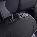 NEW ARRIVAL- CAR PASS OXFORD Waterproof Two Front Car Seat Covers Set- Universal fit for vehicles, Cars with Airbag Compatible (Black With Gray)