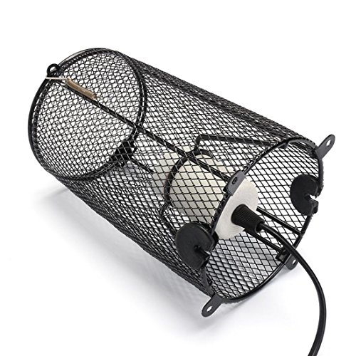 Reptile Heating Lamp Holder Ceramic Light E27 Clamp Reflector Cylinder Black Tortoise Terrariums Amphibian Snake Chicken Brooder