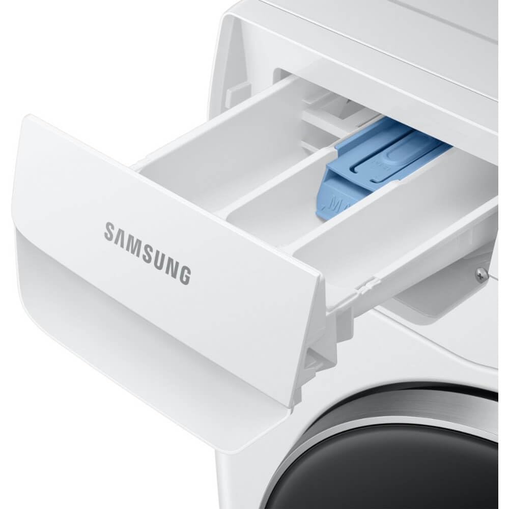 Samsung 2.5 Cu Ft Compact Front Load Washer, Stackable for Small Spaces, 40 Minute Super Speed Washing Machine, Steam Wash Clothes, Self Cleaning, Energy Star Certified, WW25B6900AW/A2, White